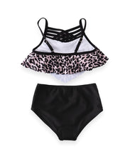 Mommy & Me Black Leopard Cut Out High Waisted 2-Piece Swimsuit (SOLD OUT) - ARIA KIDS