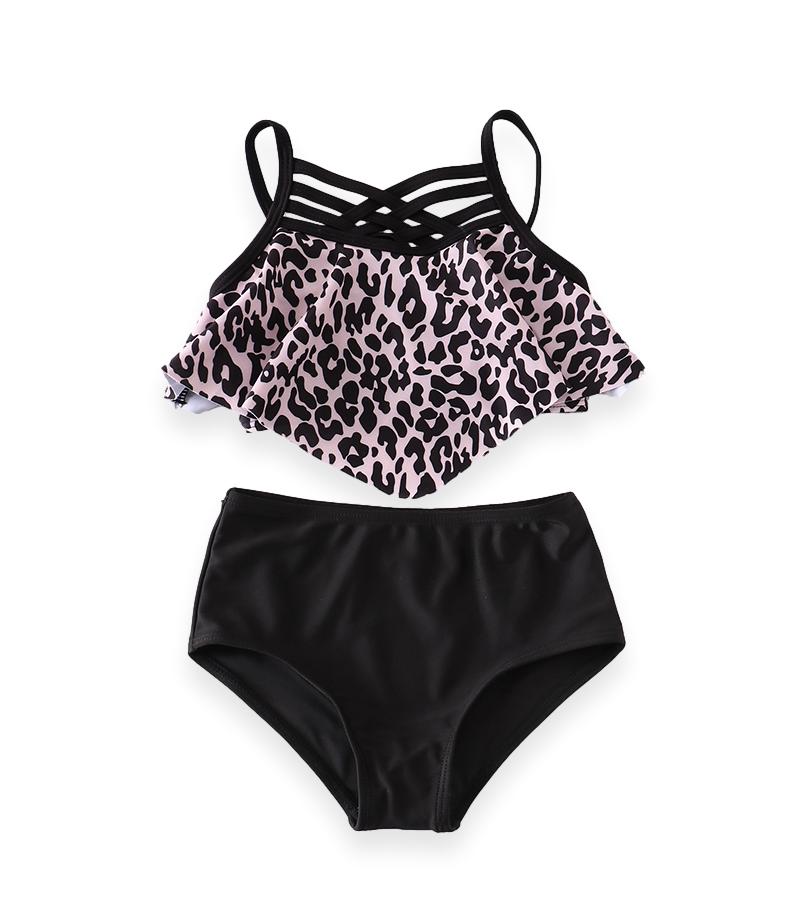 Leopard Mommy And Me High Waisted Swimsuits Mommy Me Black Leopard
