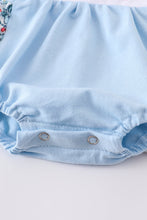 Blue Bunny Rabbit Floral Baby Romper - ARIA KIDS