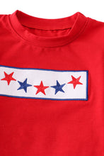 Stars & Gingham Plaid Blue Red Stars Boy Set - ARIA KIDS