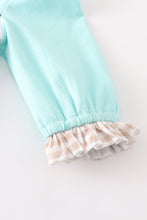 Mint fox applique baby girl romper - ARIA KIDS