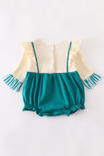 Green embroidered romper - ARIA KIDS