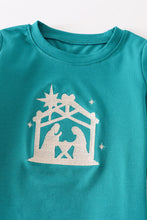 Green Nativity embroidery boy set