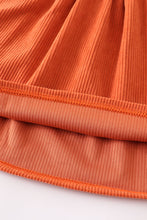 Orange corduroy fox girl dress - ARIA KIDS