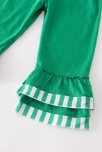 Green stripe duck applique girl set - ARIA KIDS