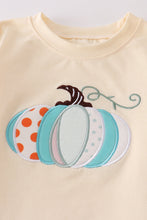 Check pumpkin applique boy set - ARIA KIDS