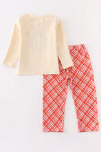 Check pumpkin applique boy set - ARIA KIDS