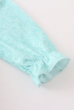 Teal flower girl romper