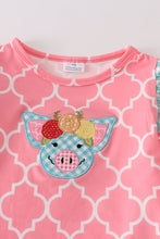 Pink pig applique ruffle girl set - ARIA KIDS