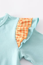 Mint fox applique girl set