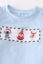 Blue Christmas elephant penguin deer applique set - ARIA KIDS