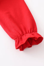 Red cow embroidery ruffle pant 2pc set - ARIA KIDS