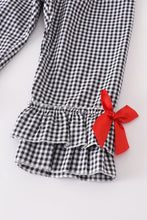 Red cow embroidery ruffle pant 2pc set - ARIA KIDS