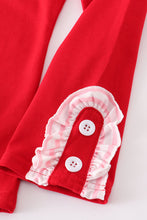 Pink candy cane embroidery girl set