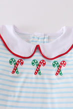 Blue candy cane embroidery boy set - ARIA KIDS