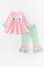 Pink three dinosaurs applique girl set - ARIA KIDS