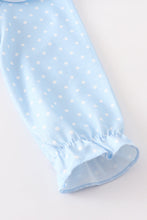Blue scarecrow applique ruffle baby romper - ARIA KIDS