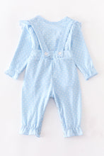 Blue scarecrow applique ruffle baby romper - ARIA KIDS