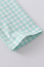 Three dogs embroidery plaid boy set