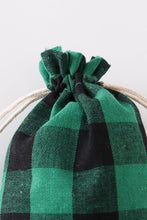 Red Green Black check gift bag - ARIA KIDS