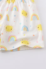 Blue sun rainbow print boy set
