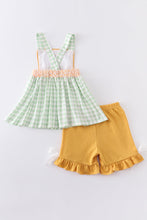 bunny embroidery girl shorts set