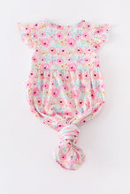 Rose print embroidery girl nightgown