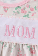 Pink floral love mom embroidery girl set - ARIA KIDS
