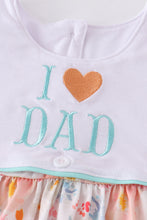 Floral print love mommy love daddy embroidery dress - ARIA KIDS