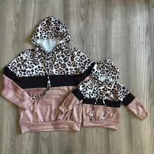 Mommy and Me Leopard Dusty Pink Tie Dye Hoodies - ARIA KIDS