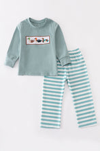 Sage three ducks embroidery stripe boy set - ARIA KIDS