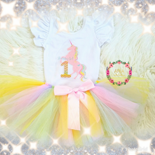1st Birthday Unicorn Outfit - ARIA KIDS