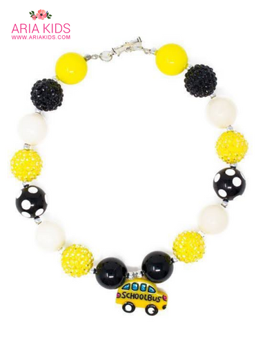 Yellow Bus Back To School Necklace - ARIA KIDS