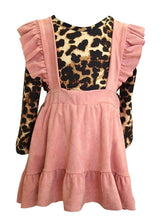 Leopard Top Blush Pink Suspender Skirt Set - ARIA KIDS