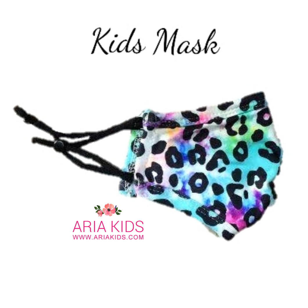 Leopard Rainbow Face Mask - Child - ARIA KIDS