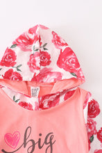 Big Sis Floral Peach Hoodie - ARIA KIDS