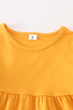 Mustard ruffle girl dress - ARIA KIDS