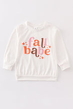 White fall babe sweatshirt top