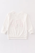 White fall babe sweatshirt top