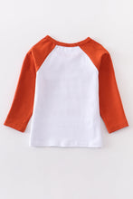 Thanksgiving rust raglan girl top