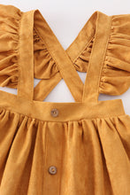 Mustard ruffle suspender girl dress - ARIA KIDS