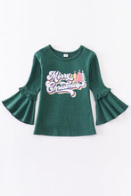 Forest merry christmas bell sleeve top