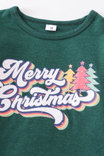 Forest merry christmas bell sleeve top