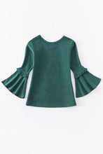 Forest merry christmas bell sleeve top