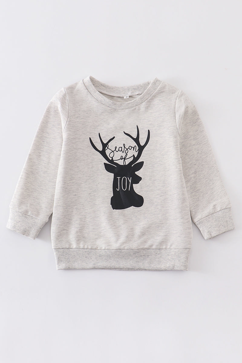 White deer print top - ARIA KIDS