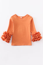 Orange icing sleeve girl top