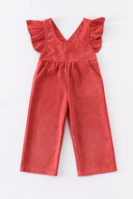 Raspberry ruffle girl jumpsuit - ARIA KIDS