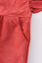 Raspberry ruffle girl jumpsuit - ARIA KIDS