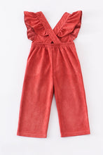 Raspberry ruffle girl jumpsuit - ARIA KIDS