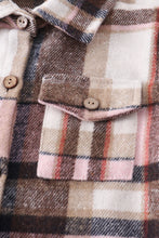 Beige plaid button down mommy & me shirt